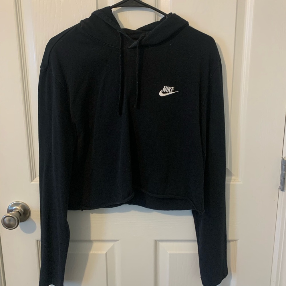 Black Cropped Nike Hoodie